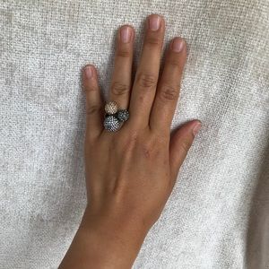 NWOT Stella and Dot Trio Pave Bauble Ring